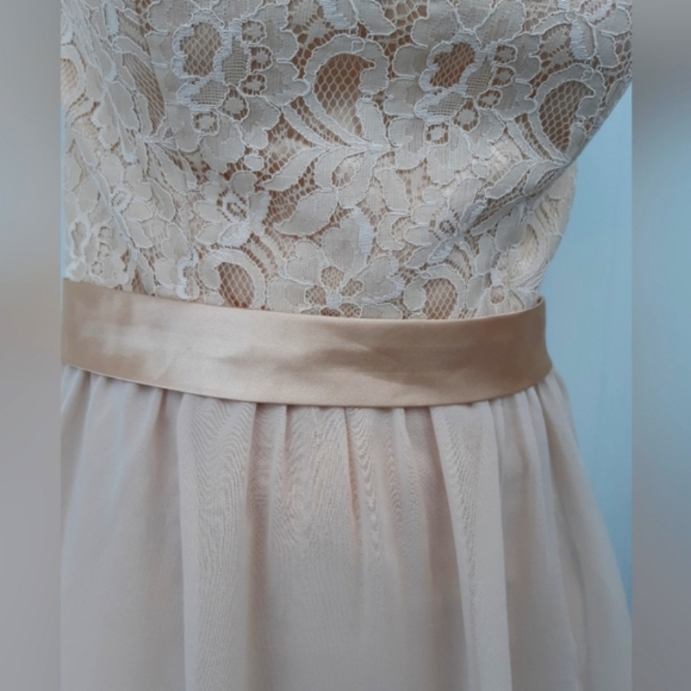 Satin Champagne Dress - Picture 15 of 16